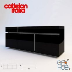 3D model Sideboard Cattelan Italia Prisma