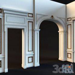 3D model Classic wall molds 2