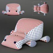3D model Soft toy hippopotamus