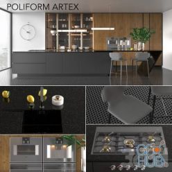 3D model Kitchen Varenna Artex by Poliform (Vray, Corona)