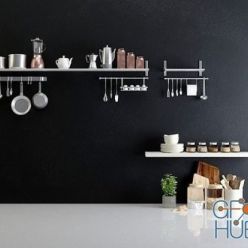 3D model Kitchen dishes and accessories