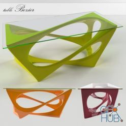 3D model Glass table Bezier