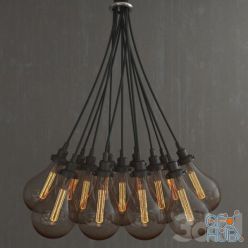 3D model RH TEARDROP GLASS FILAMENT CHANDELIER