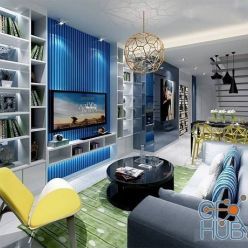 3D model Modern Living Room 39 Interior Scene