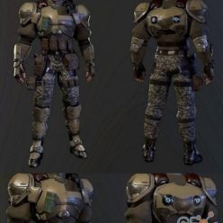 3D model Mercenary PBR