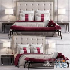 3D model Bed FENDI CASA SAVILE