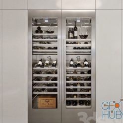 3D model Refrigerator Gaggenau rw 464 for wine