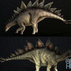 3D model Stegosaurus stenops PBR