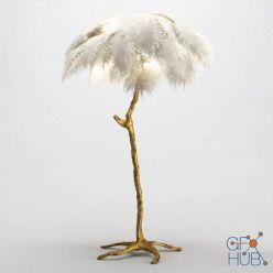 3D model Ostrich Feather Lamp