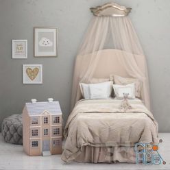 3D model Pottery Barn Monique Lhuillier bed