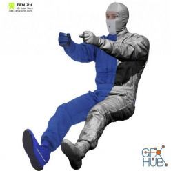 3D model 3D Scan Store – Racing Driver Seated Pose