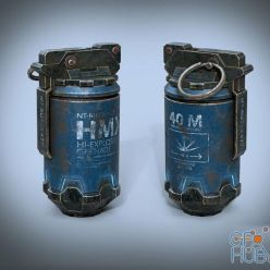 3D model Sci-Fi Grenade PBR