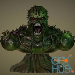 3D model ﻿Swamp Thing Bust – 3D Print