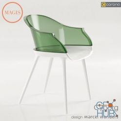 3D model Modern chair Cyborg by Magis