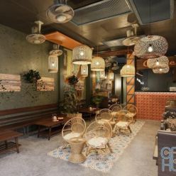 3D model Interior Coffee 51 Scenes File 3dsmax By HuyDam