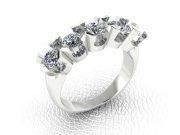 3D model Five diamonds ring
