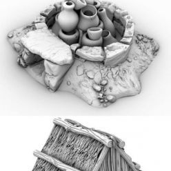 3D model GameScape3D - Village Pieces And Work Sites – 3D Print