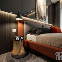3D model Interior Scene Bedroom 168 By AnhTuan