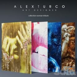 3D model Art-panel Alex Turco Collection Woman Tribute