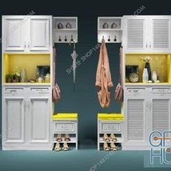 3D model Shoe Cabinet 07