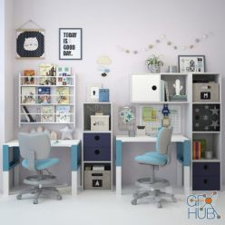 3D model Children's Desk and decor 2