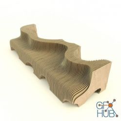 3D model Toyo Ito parametric bench