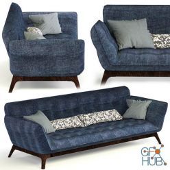 3D model Roche Bobois Parcours sofa