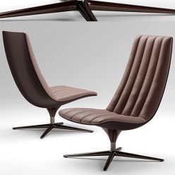 3D model Armchair walter knoll Healey Lounge