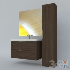 3D model Bathroom furniture GODMORGON and mirror