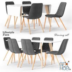 3D model LifestyleFurn dining set