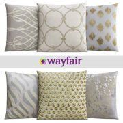 3D model Wayfair pillows set with gentle print
