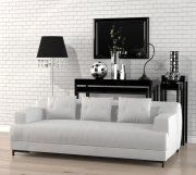 3D model Black table and white sofa