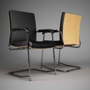 3D model Armchair with black-and-yellow elements