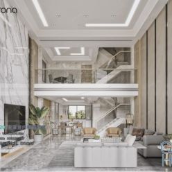 3D model Modern Style Living Room 2020 A070 (Corona)