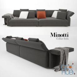 3D model Collar sofa by Minotti