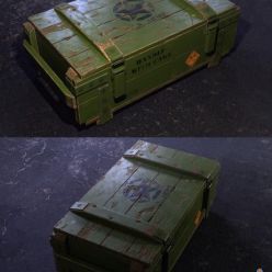 3D model Army crate PBR