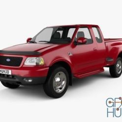 3D model Hum 3D Ford F-150 Club Cab Flareside XLT 1999