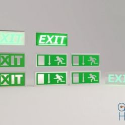 3D model EXIT Plate