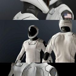 3D model SPACESUIT SpaceX Dragon Starman
