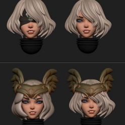 3D model Space Nuns Heads Set September 2021 – 3D Print