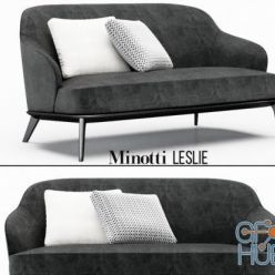 3D model Minotti LESLIE sofa (max)