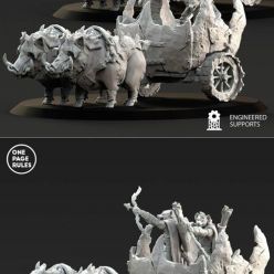 3D model One Page Rules - Beastmen Light Chariot – 3D Print