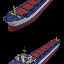 3D model Cargo ship