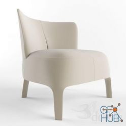 3D model Low back armchair Maxalto Febo