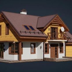 3D model 12 Wooden House Game 3D Models Collection