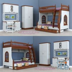 3D model Ethno-style children bedroom
