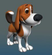 3D model Cartoon redhead dog