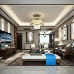 3D model Living room space C012