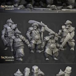 3D model Highlands Miniatures - Khazarian Warriors – 3D Print