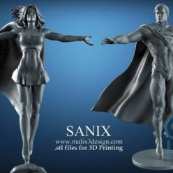 3D model Cubebrush – MAGNETO and SuperGirl for 3D Printing